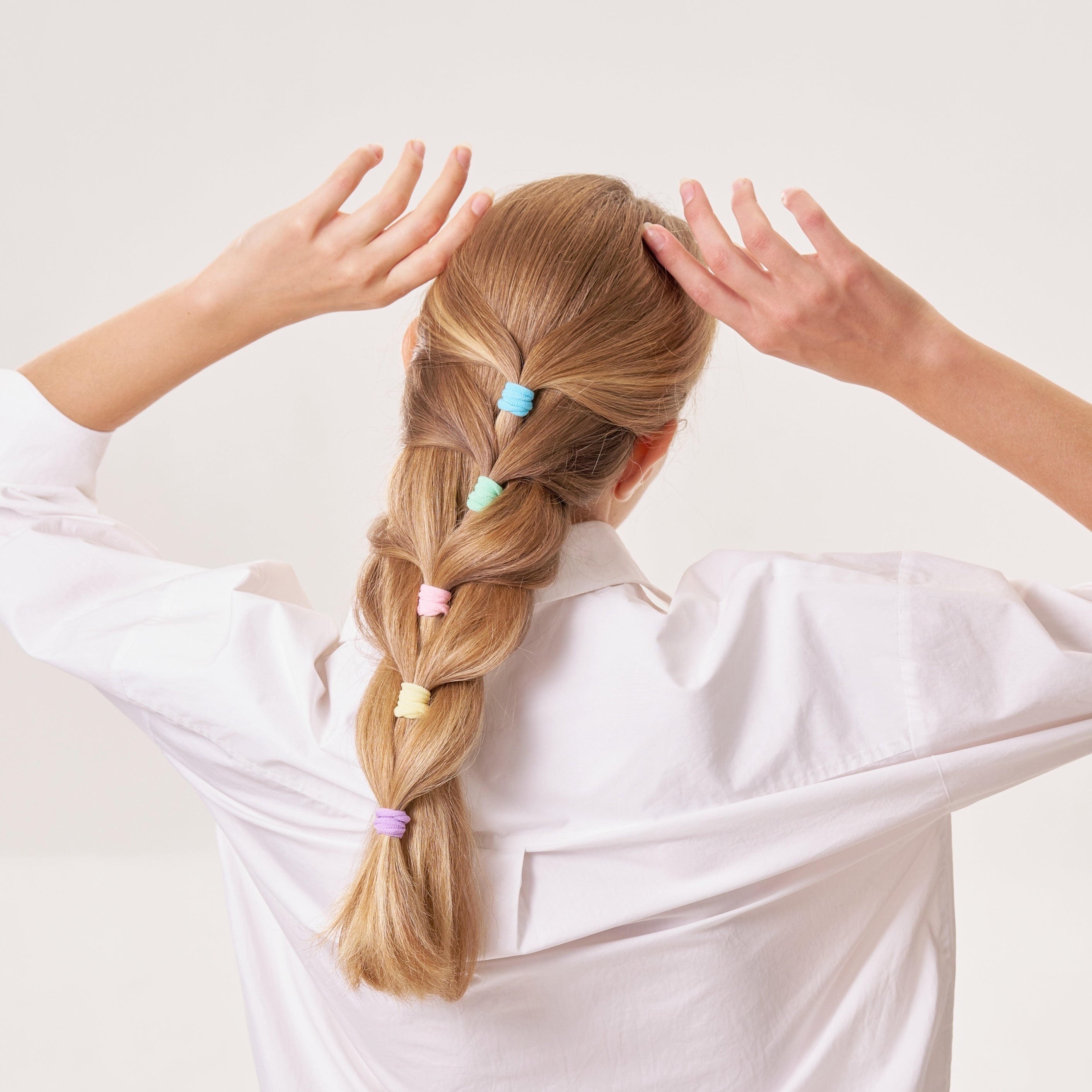 Basic Elastic Hair Bands – Everyday Solid Color Set (50 Pieces)